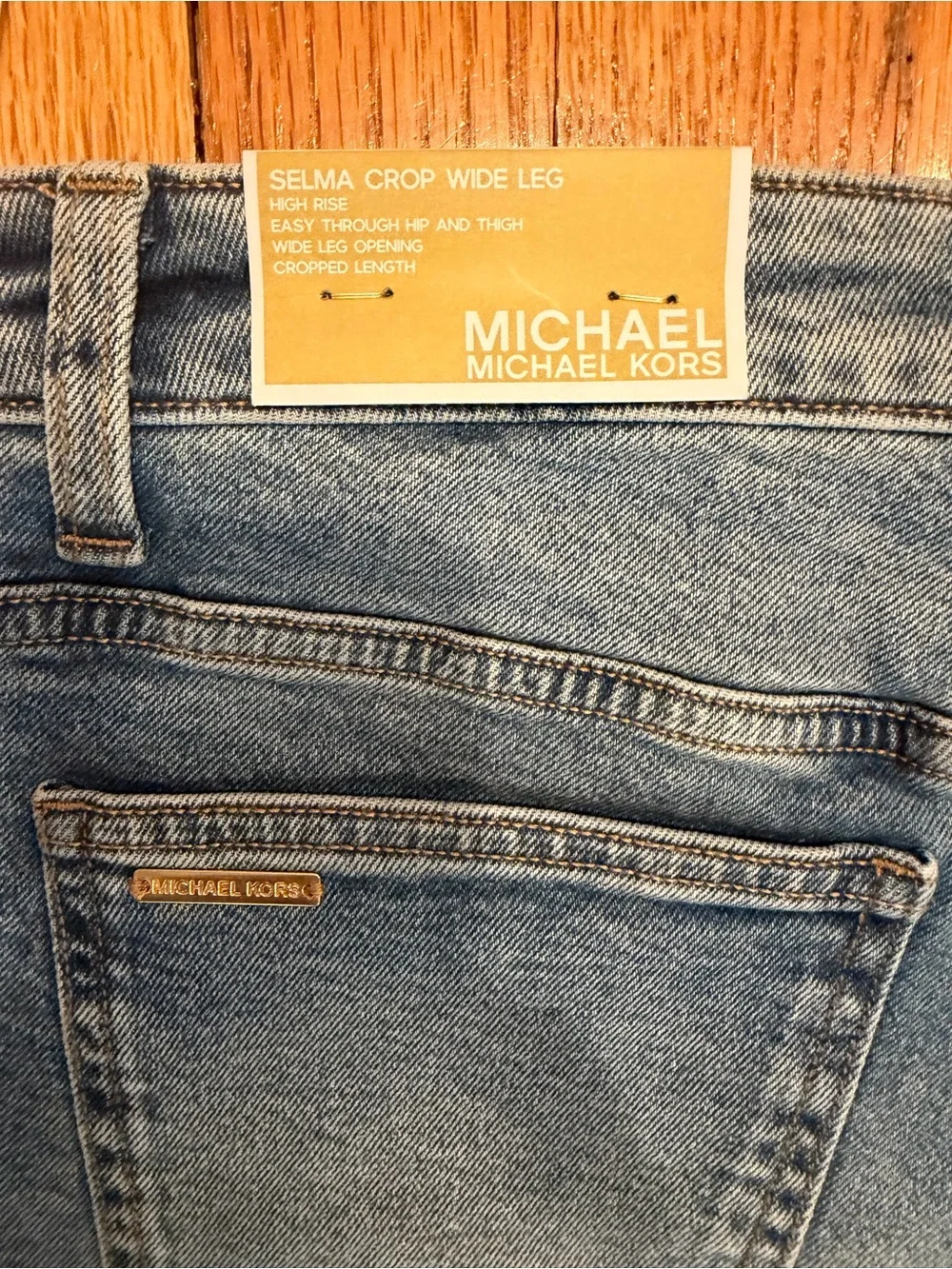 Michael Kora NWT Selma Crop Wide Leg Jeans - 8